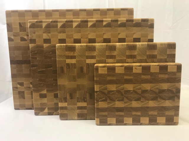 All Ash end grain cutting board sizes