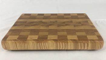 An Ash 12 x 9 end grain cutting board