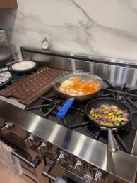 A Walnut Griddle Inset Cover